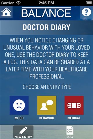 Balance app Alzheimer's